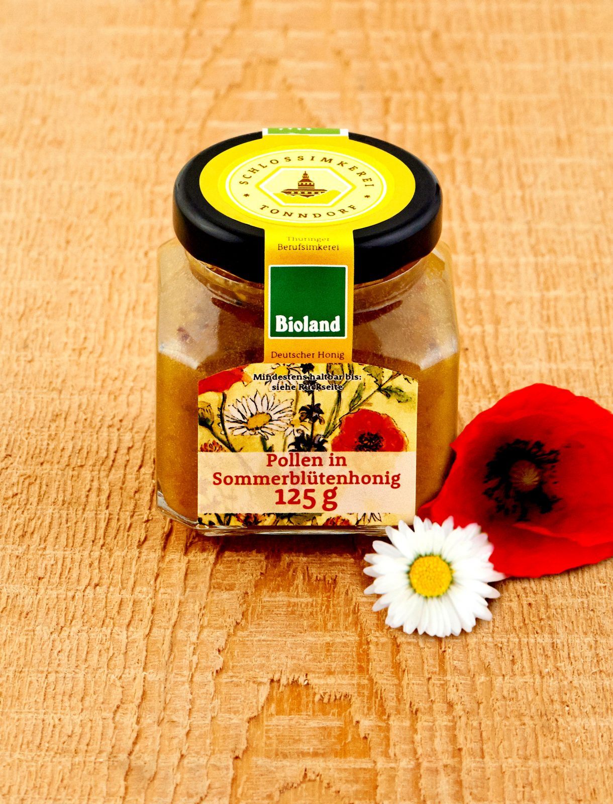 Pollen in Sommerblütenhonig - Bioland 125g