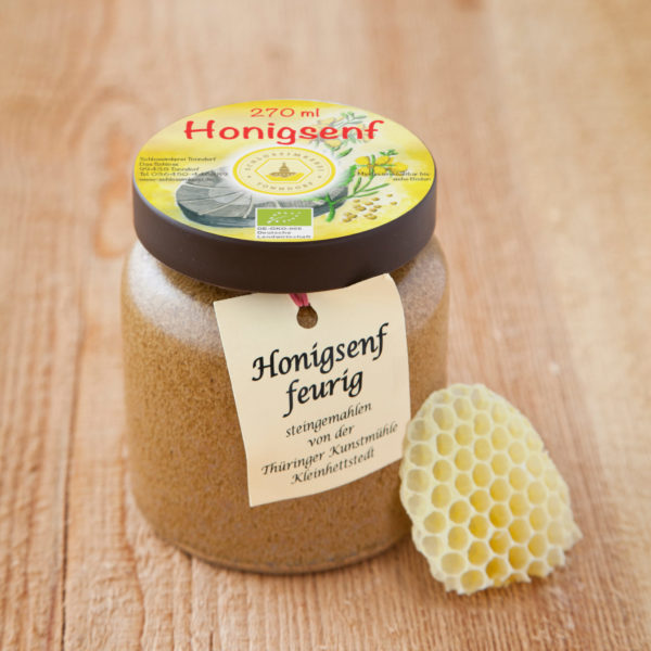 Biohonigsenf feurig mit Frühjahrsblütenhonig