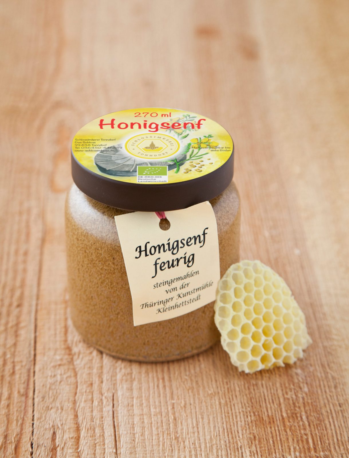 Biohonigsenf feurig mit Frühjahrsblütenhonig